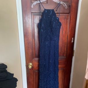 New with tags navy blue gown